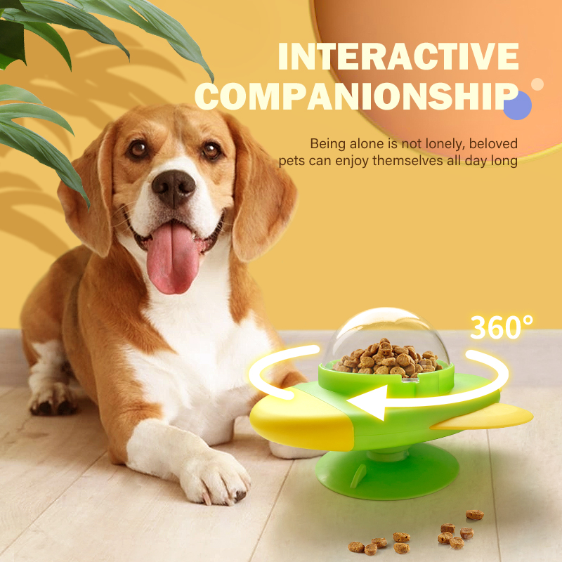Dog Treat Puzzle Toy - Rocket Shape Rotating Cat Dog Puzzle