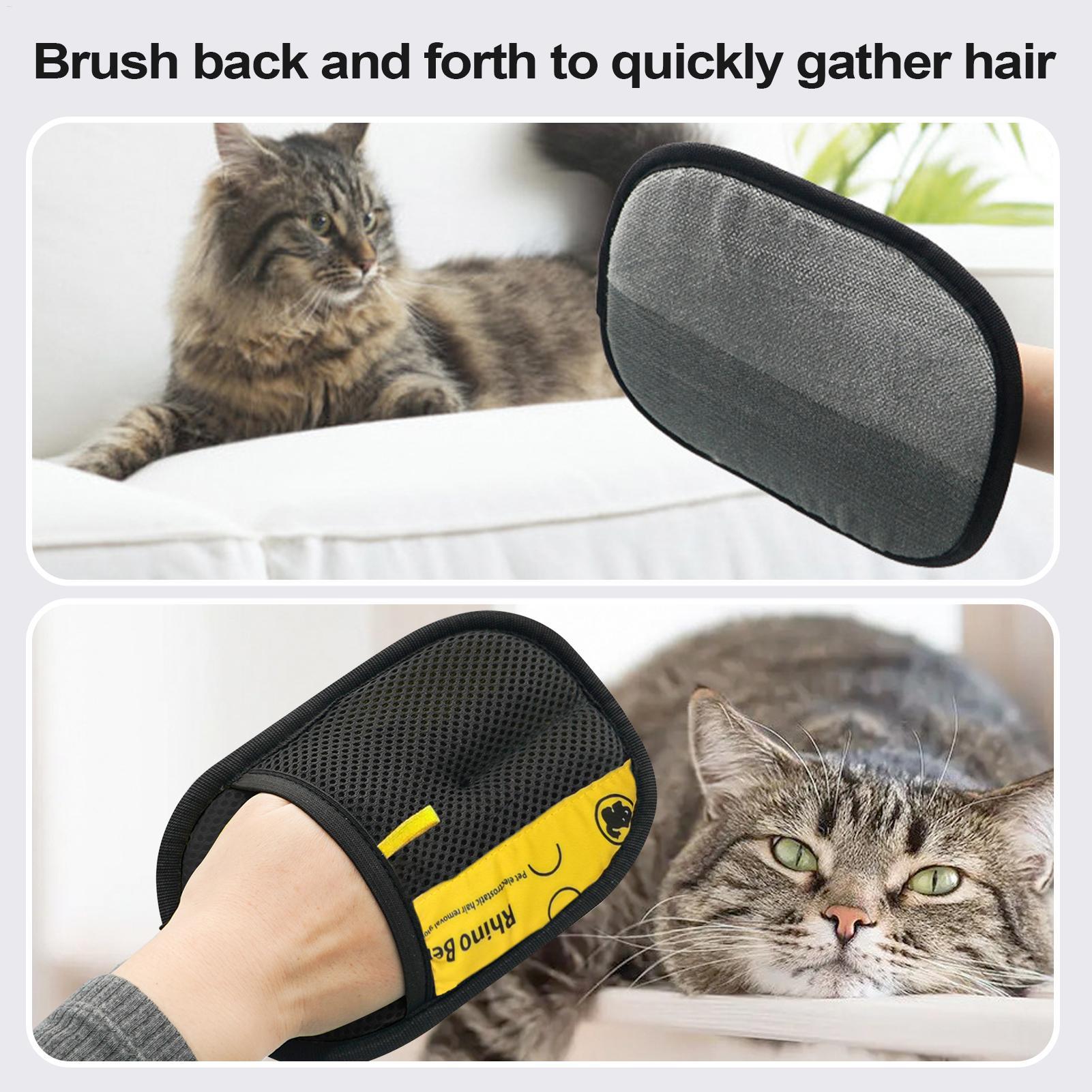 2pcs Cat Grooming Gloves Elect - đánh giá và giá Pet Hair Remover Brush