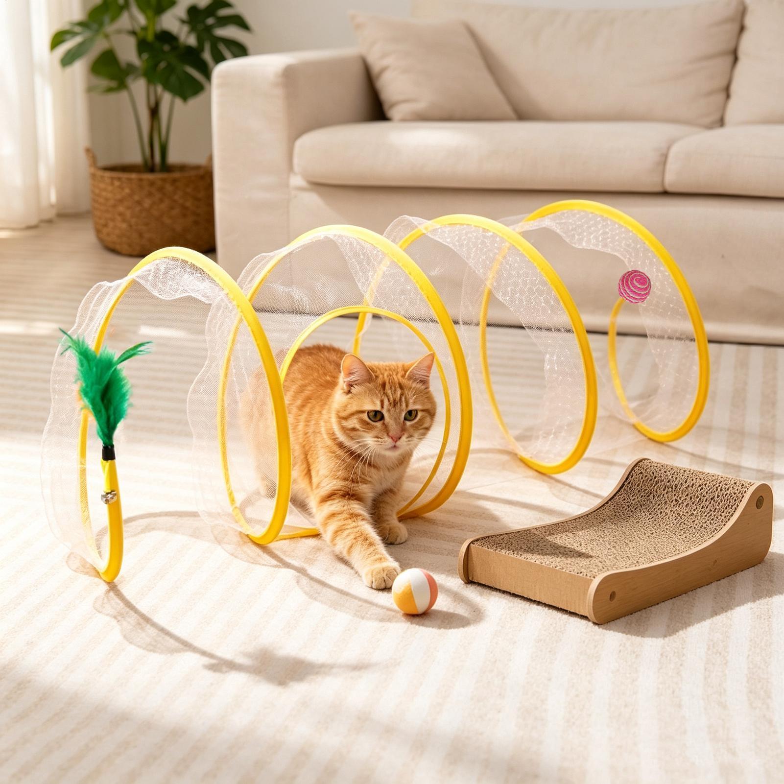 Cat Toy Tunnel Self Play Folda - đánh giá và giá Cat Tunnel Toy