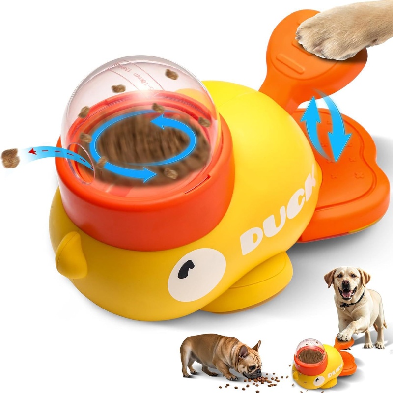 Yellow Duck-Shaped Interactive - đánh giá và giá Dog Treat Puzzle Toy