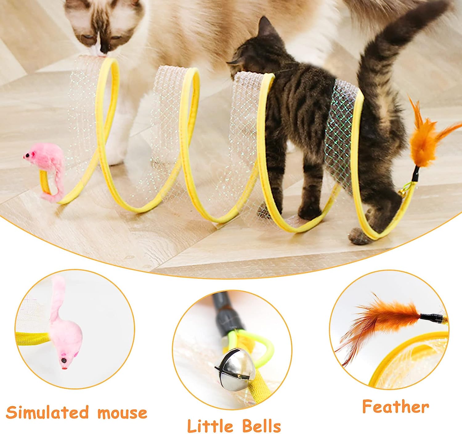 Folded Cat Tunnel S Type Cats  - đánh giá và giá Cat Tunnel Toy