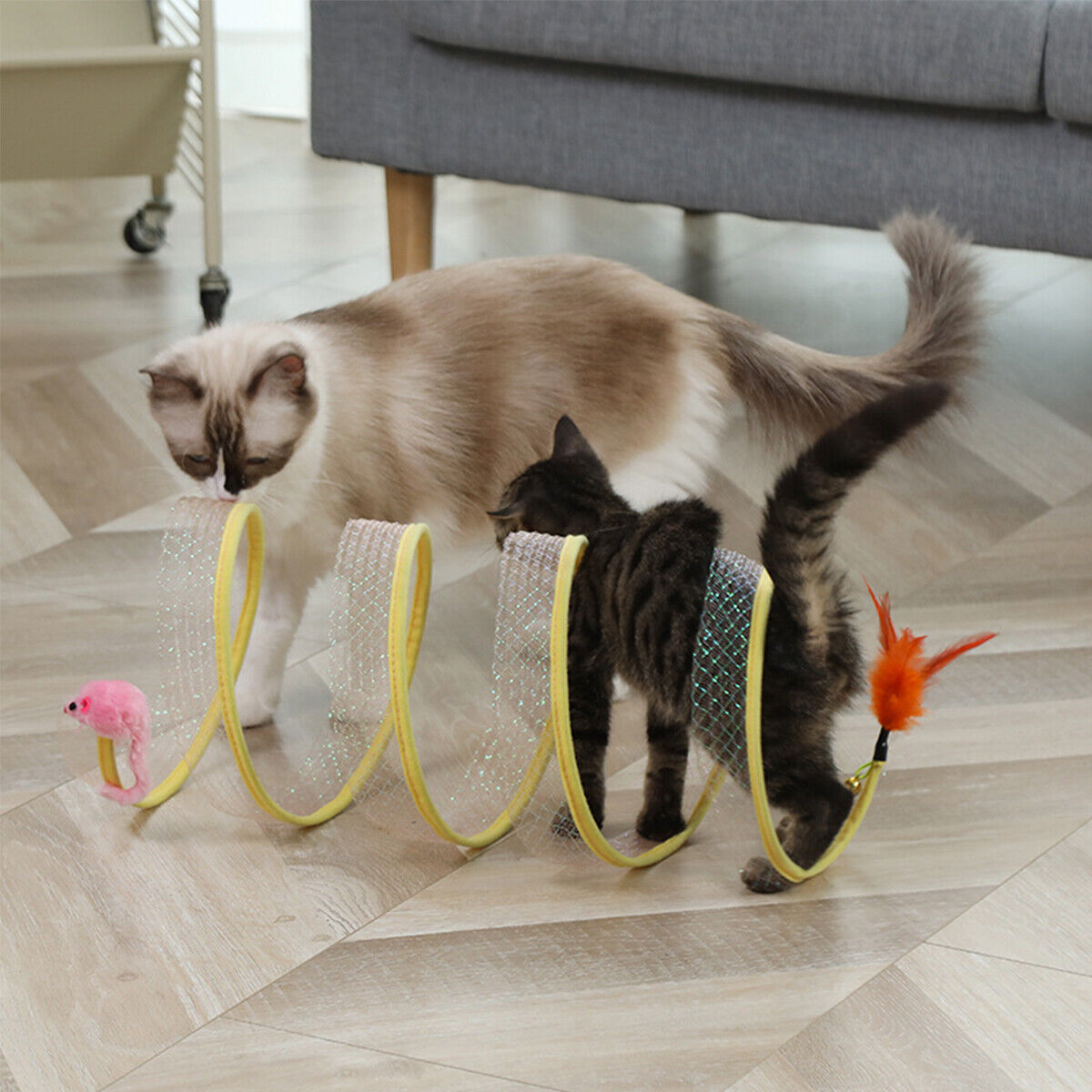 Folded Cat Tunnel S Type Cats  - đánh giá và giá Cat Tunnel Toy
