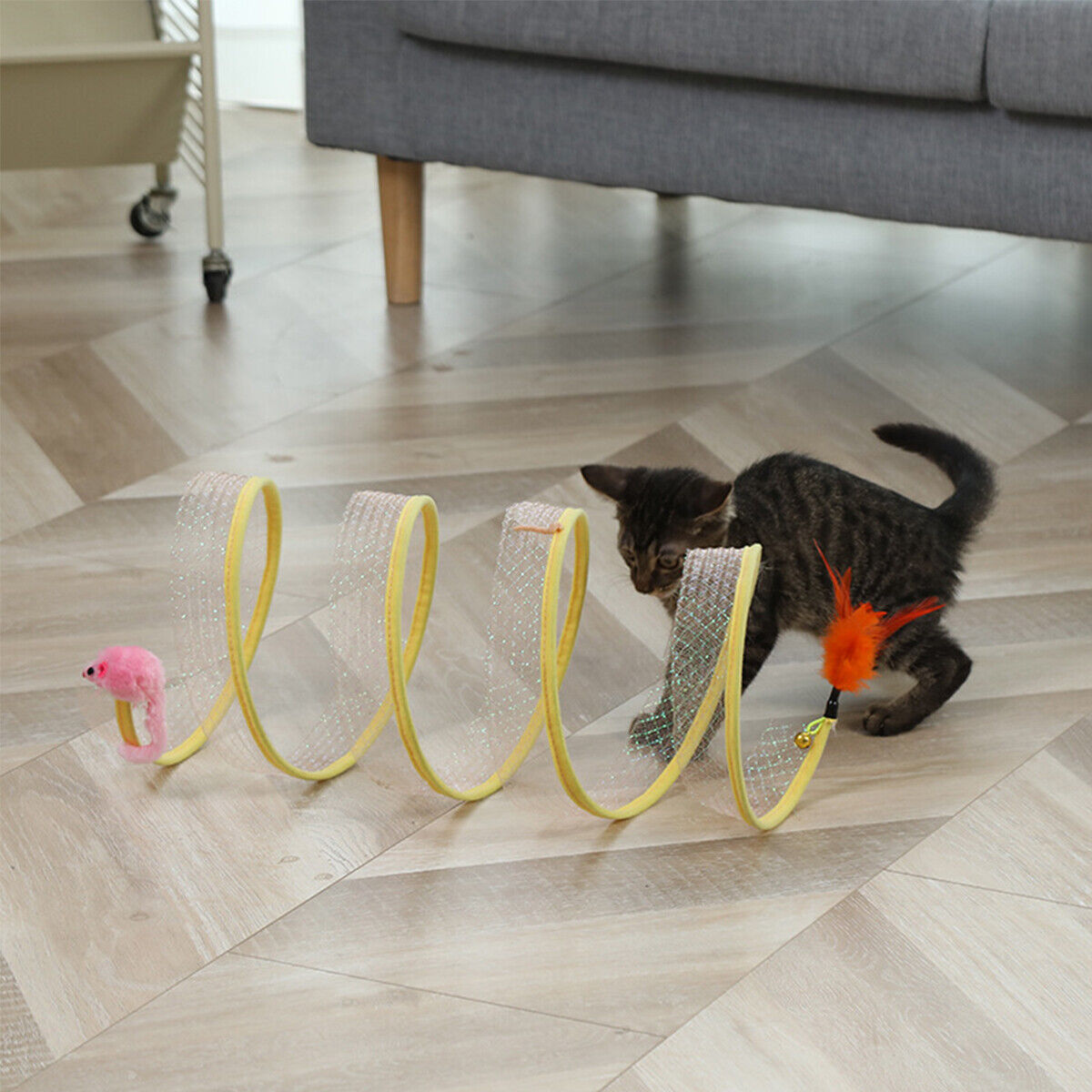 Folded Cat Tunnel S Type Cats  - đánh giá và giá Cat Tunnel Toy